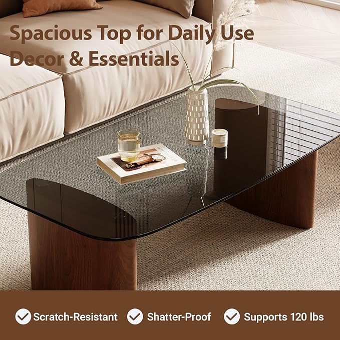 Modern Glass Coffee Table, Coffee Table - Image 5