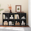 YESHOMY 8 Black Cube Bookcase, Open Frame 2-Tier Book Shelf, Bookshelf Storage by SearchallYESHOMY