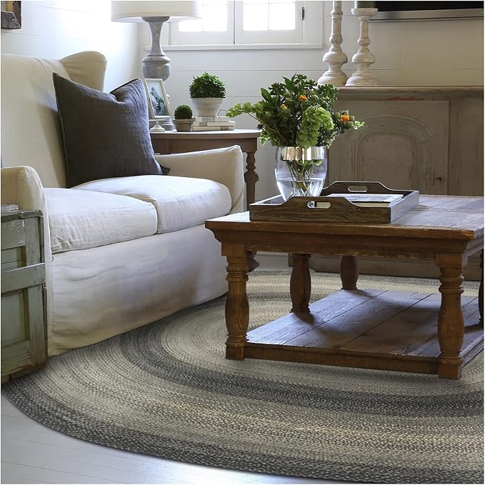 Flint Hill Oval Area Rugs 4x6' by Homespice