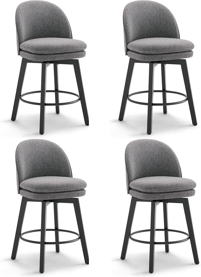 Counter Height Barstools 26 inch Upholstered Swivel Bar Stools by Kislot