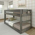 Max & Lily Modern Farmhouse Low Bunk Bed, Twin-Over-Twin Bed Frame by MaxLily