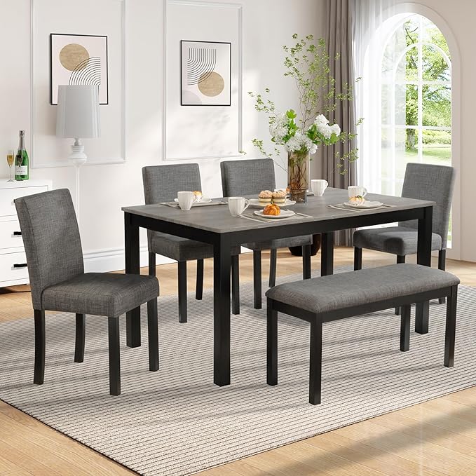 soges 6-Piece Kitchen Dining Table Set by soges