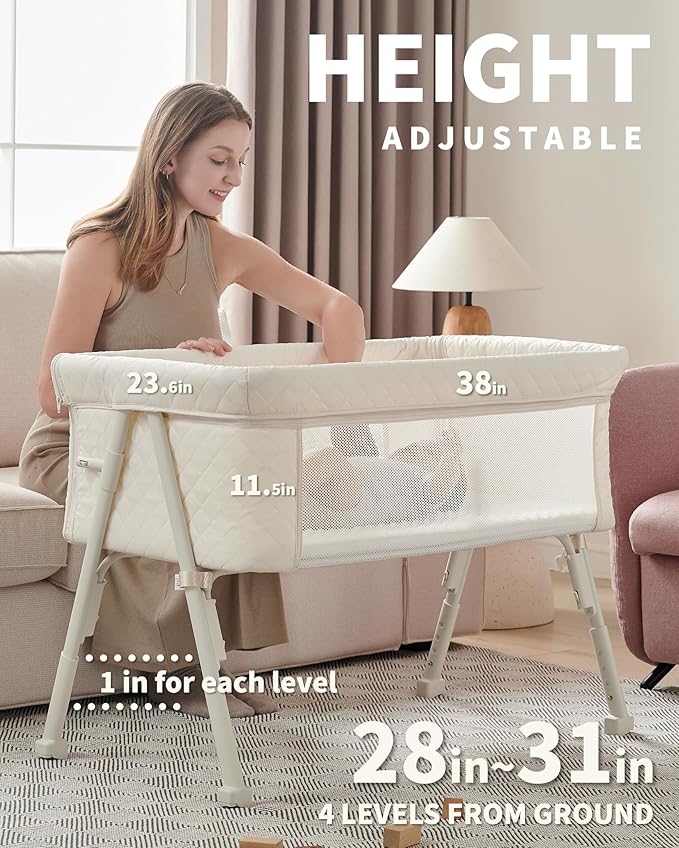 AirClub Bassinet Bedside Sleeper, Baby Crib - Image 3