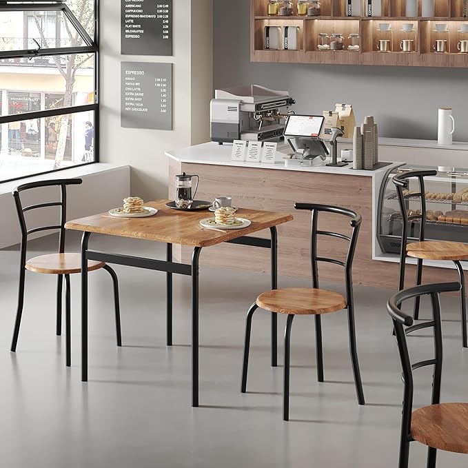 VECELO 3 Piece Dining Table & Chairs Set - Image 7