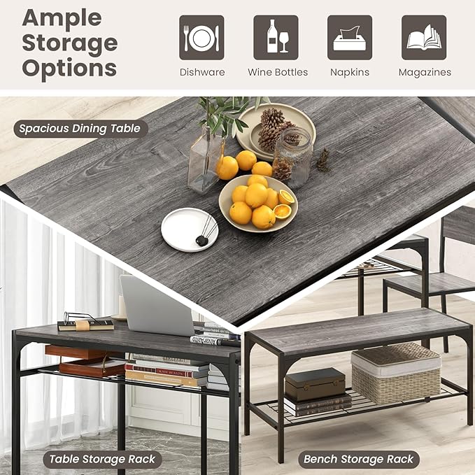 Giantex Dining Table Set for 4, Kitchen Table - Image 4