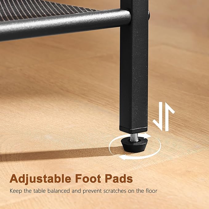 Hoctieon 2 Tier End Table, Sofa Side Table, Narrow Side Shelf - Image 7