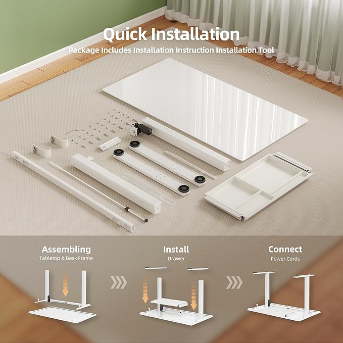INNOVAR Glass Standing Desk - Image 8
