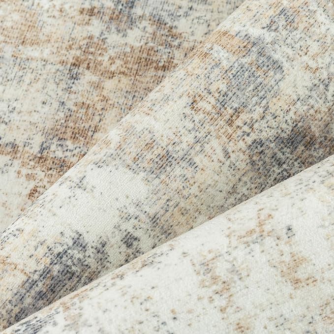 10x12 Washable Area Rug Gold Grey Neutral Abstract Living Room Bedroom Large - Image 9