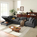 127.6 Inch 5-Seat Modular Convertible Sectional Sofa by Unknown
