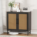 KFO Storage Cabinet with Rattan Doors, Free Standing Buffet Cabinet, Modern by fashionandcomfortablelife