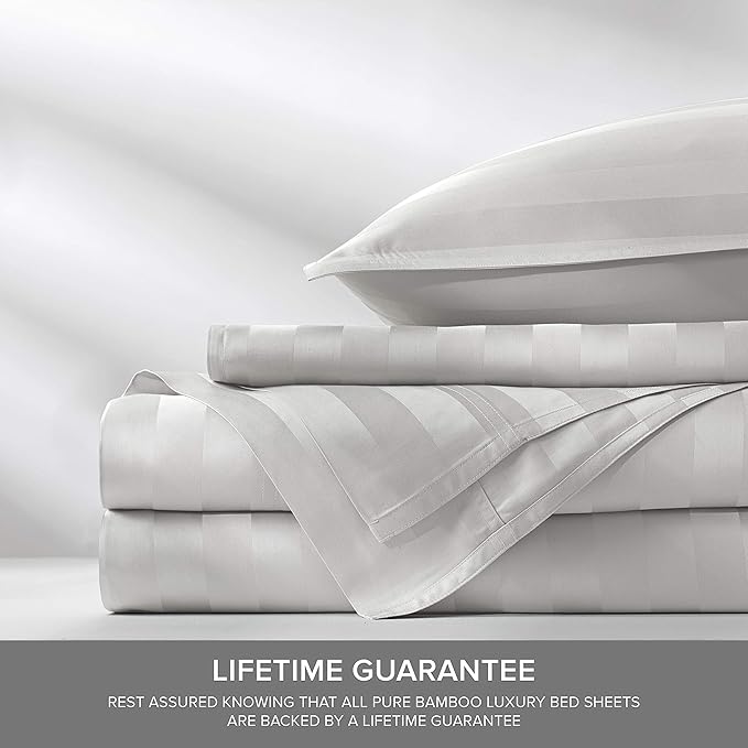 Split King Sheets by Pure Bamboo, Genuine 100% Organic Viscose Derived from - Image 4