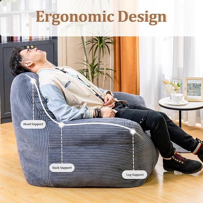 Giant Bean Bag Chair, Faux Fur Bean Bag Chairs - Image 6