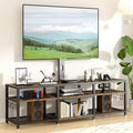 VECELO 63" TV Stand with Mount and Power Outlets, Entertainment Center Console by VECELO