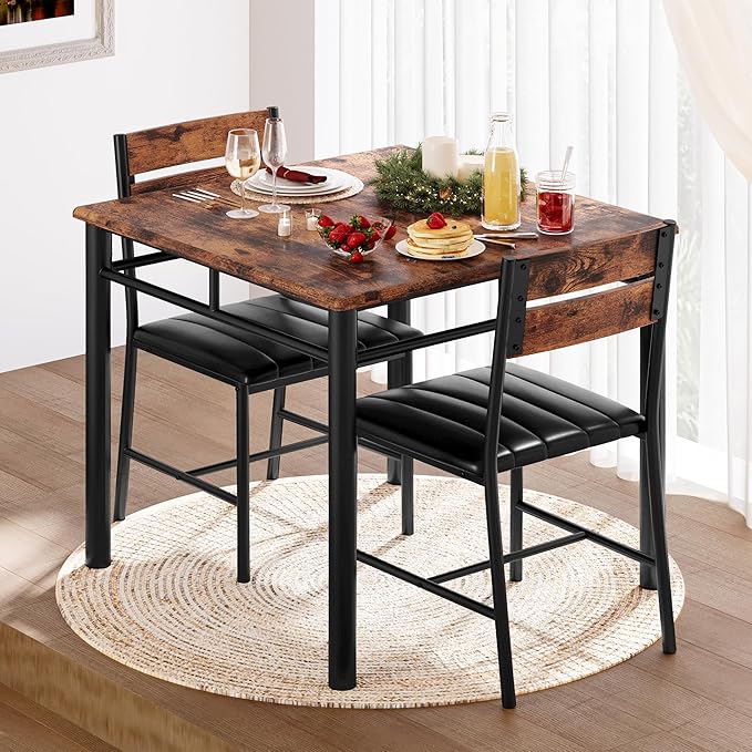 IRONCK Dining Table Set for 2, Small Kitchen Table - Image 9