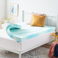 Linenspa 4 Inch Gel Swirl Memory Foam Mattress Topper – Cooling Gel Infused – by Linenspa