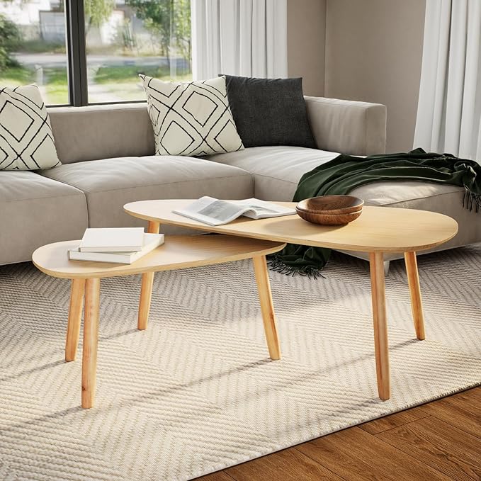 vidaXL Nesting Coffee Table 2 pcs, Side Tables - Image 2