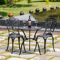 Outdoor Bistro Set 3 Piece Patio Bistro Set, Cast Aluminum Bistro Table and by Withniture