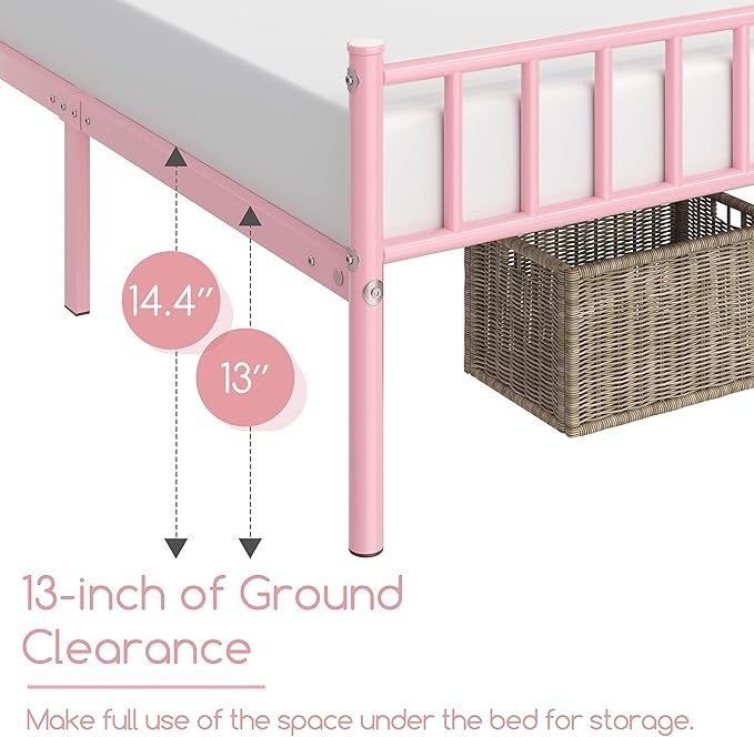 Yaheetech Twin Size Bed Frame Metal Platform Bed Frame Mattress Foundation - Image 9