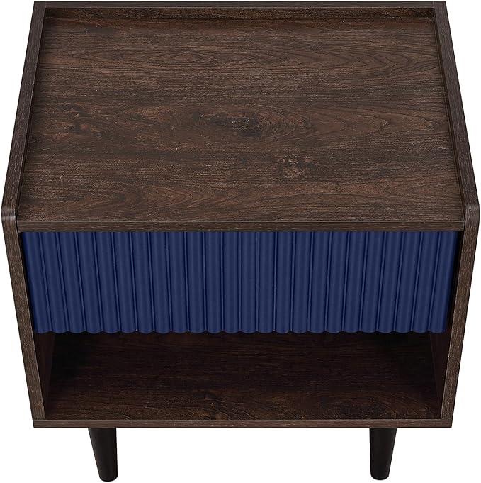 Manhattan Comfort Duane Modern Ribbed Nightstand, Bedside Table - Image 11