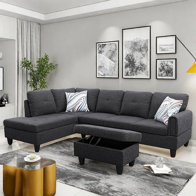 Convertible Sectional Couch, Large L Shaped Couch - Image 3