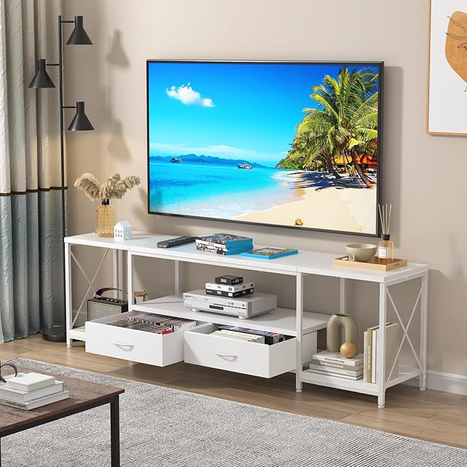 TV Stand with Fabric Drawers for 55 60 65 Inches TV - Image 4