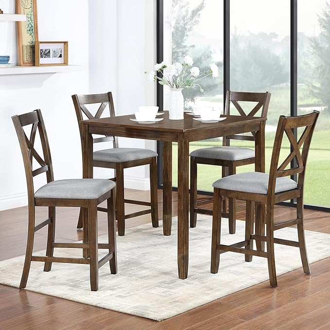 KEIKI 5-Piece Counter Height Dining Table Set by Unknown