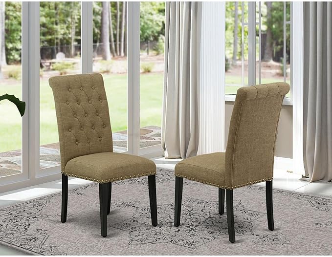 East West Furniture BRP1T17 Bremond Parson Dining Room Chairs - Image 2