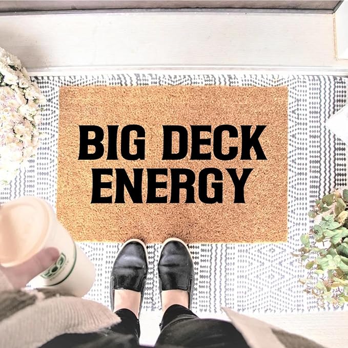 Funny Coir Doormat Big Deck Energy Front Door Mat Entryway Outdoor Mats - Image 2
