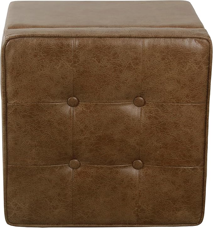 HomePop Square Tufted Storage Ottoman - Image 5