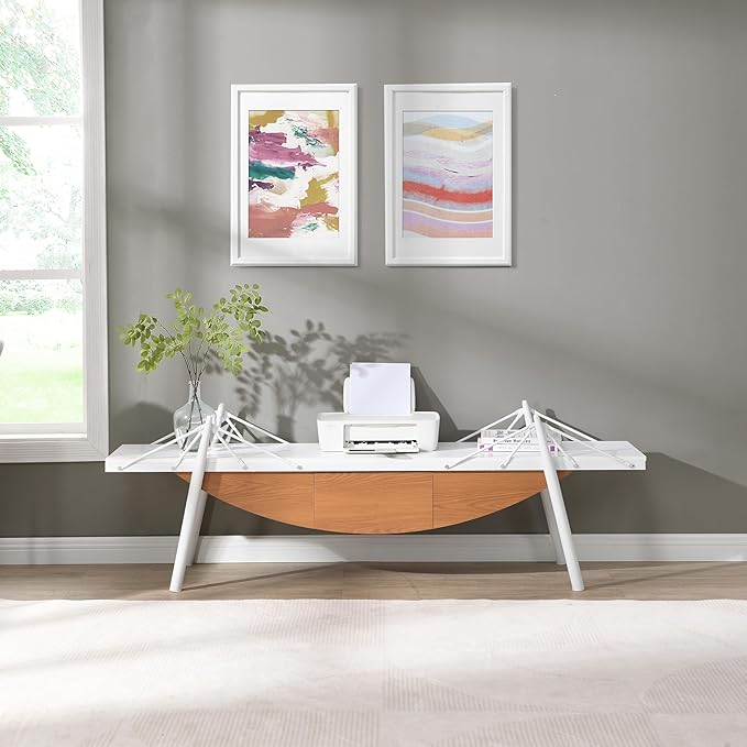 1 Tier Modern Boat-Shaped Bookshelf - Image 4