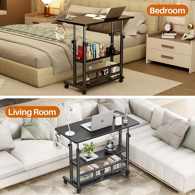 Adjustable Height Standing Desk, Rolling Stand Up Desk - Image 5