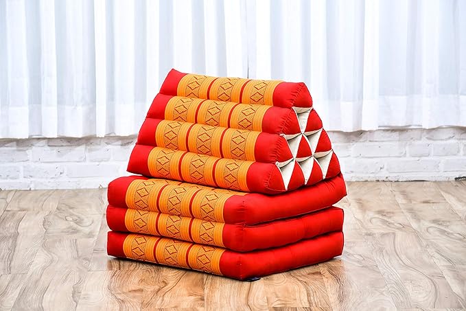 Leewadee 3-Fold Mat with Triangle Cushion – Comfortable TV Pillow, Foldable - Image 6