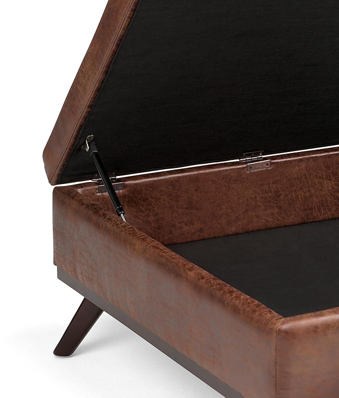SIMPLIHOME Owen 36 inch Wide Mid Century Modern Square Coffee Table Storage - Image 9