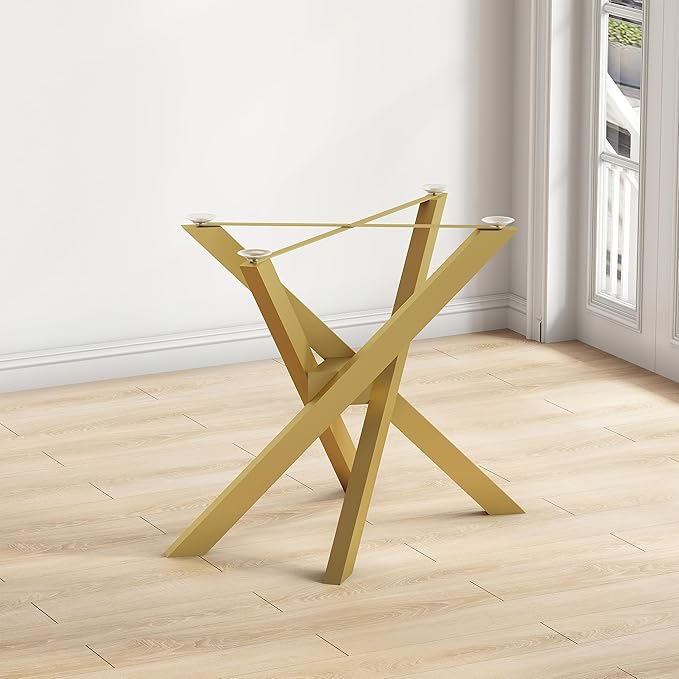 30 Inch Modern Gold Metal X Shape Table Legs, 4 Pieces, 28 Inch Height - Image 5