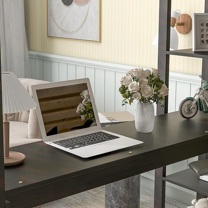 HomSof Full Loft Bed with Desk and Shelves - Image 8