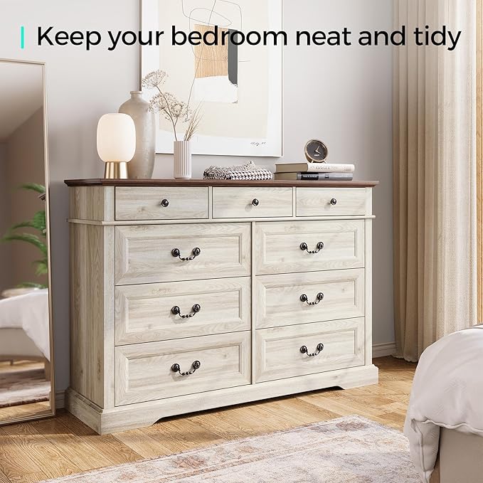 LINSY HOME Farmhouse 9 Drawers Dresser - Image 7