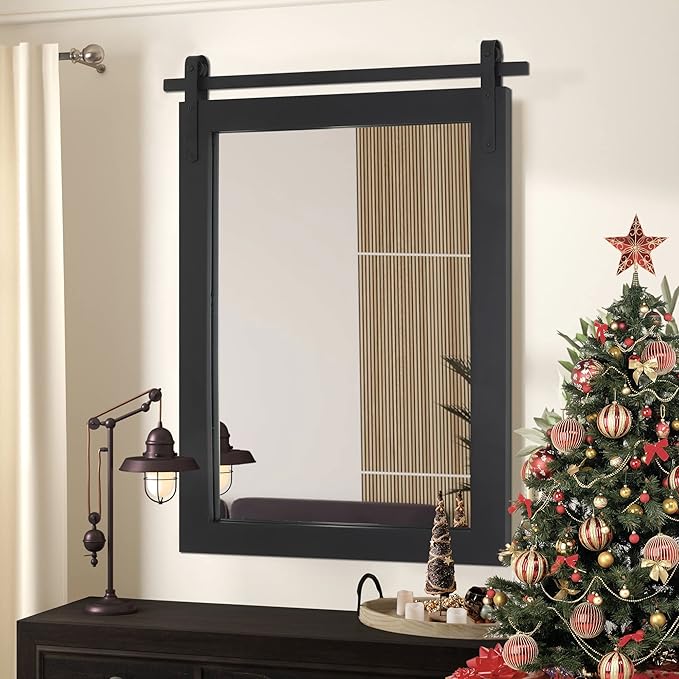 Black Farmhouse Mirror by PAIHOME