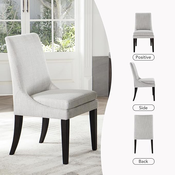 Upholstered Dining Chairs Modern Sidechair Performance Fabric High Back - Image 7