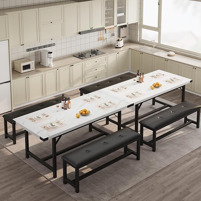 GarveeHome Extendable Dining Table Set - Image 3