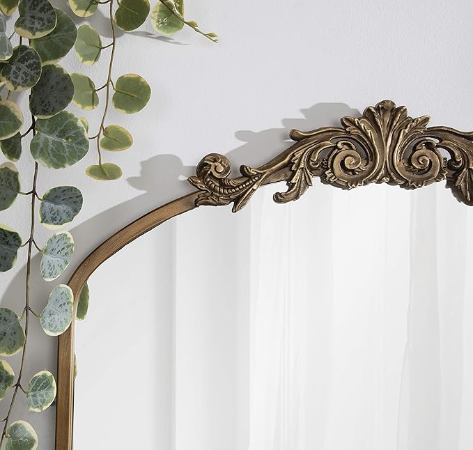 Kate and Laurel Arendahl Traditional Arch Mirror, 24 x 36, Antique Gold - Image 4