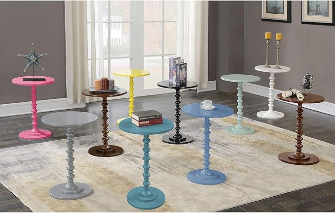 Convenience Concepts Palm Beach Spindle 17.75" Traditional Round End Living Room - Image 5
