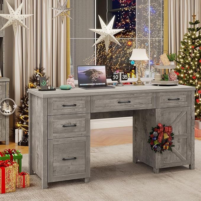 Farmhouse 61'' Executive Desk - Image 6