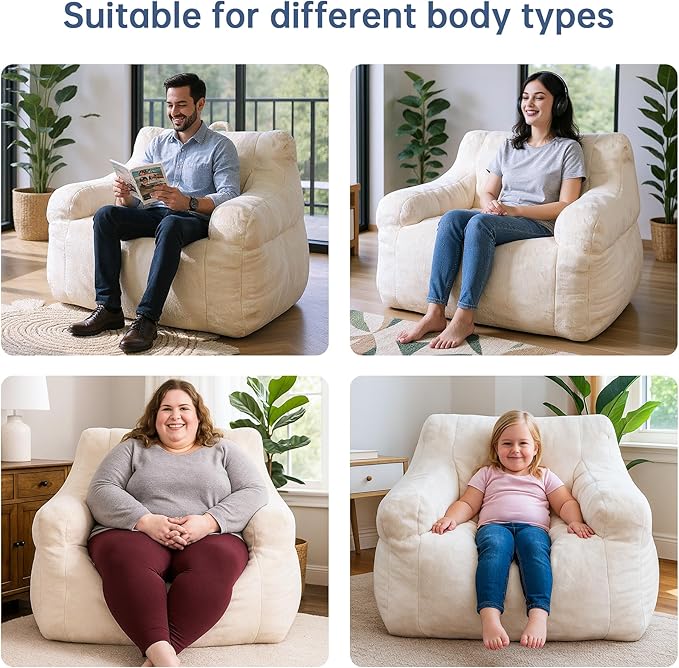 Giant Bean Bag Chairs for Adults and Kids, 3FT Bean Bag Chair - Image 7