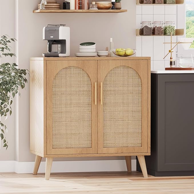 Rovaurx Rattan Storage Cabinet - Image 4