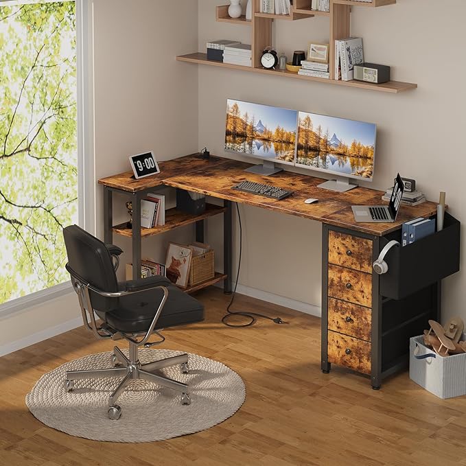 Lufeiya L Shaped Computer Desk - Image 2