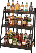 3-Tier Expanded Liquor Stand, Trapezoid Wine Rack Freestanding Floor, by Hayexiha