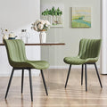 YOUNUOKE Green Dining Chairs Set of 2 Mid-Century Modern Kitchen Dining Room by YOUNUOKE
