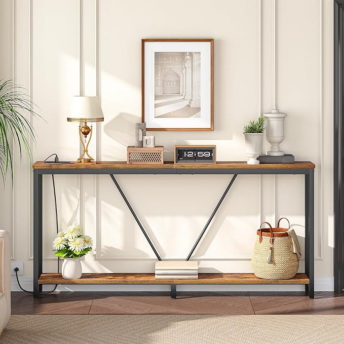 HOOBRO 70.9" Extra Long Sofa Console Table - Image 2