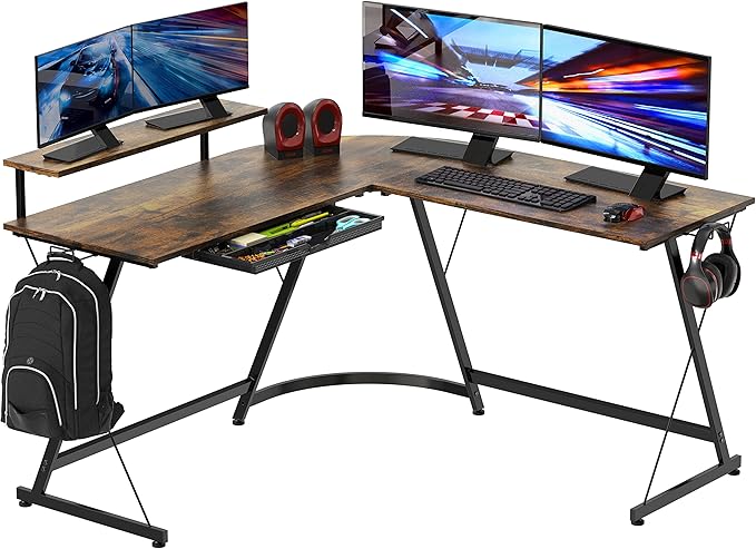 SHW 51 x 51 Inches Vista L-Shaped Desk by SHW