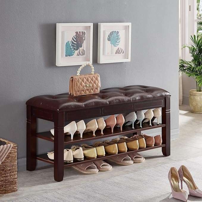 Shoe Storage Bench, Entryway Shoe Rack - Image 2